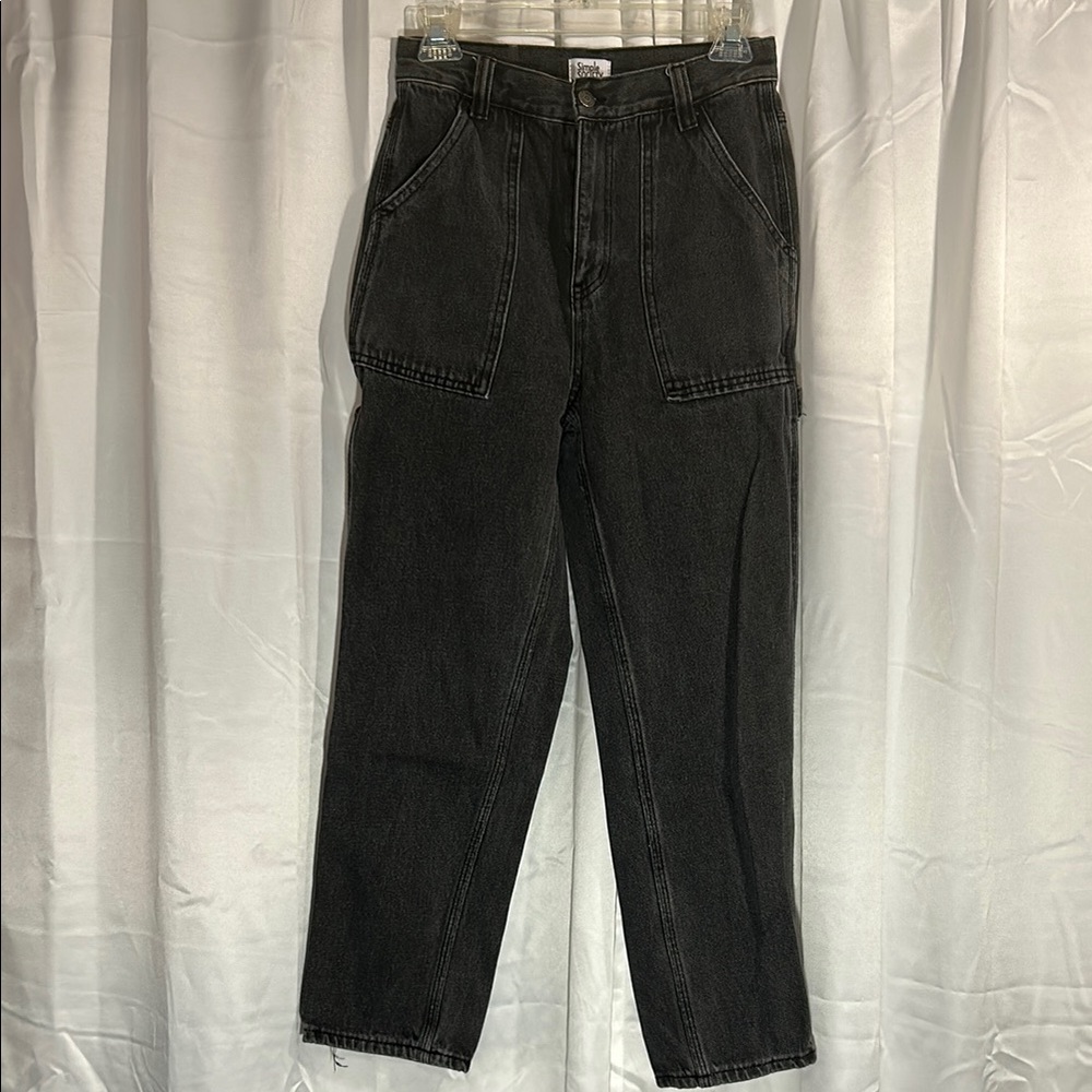 Women's Black Straight Leg Jeans